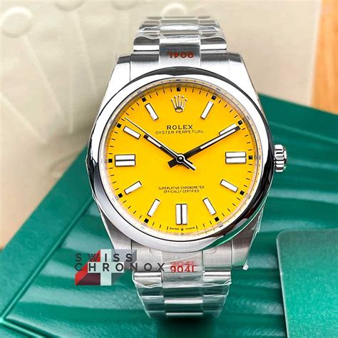 rolex op 41 yellow|2020 rolex oyster perpetual 41.